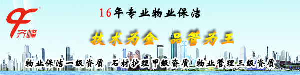 齐峰16年专业物业保洁